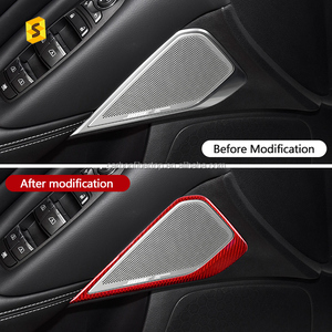 Q50 Q50L 2016-2022 100% คาร์บอนไฟเบอร์แท้ฝาครอบแหวนแตรประตูรถยนต์ขอบสำหรับ2018-2022 Infiniti คาร์บอนอุปกรณ์เสริมรถยนต์ - Product Image 5