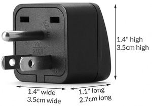 UK Travel <b>Adapter</b> Universal Multi-Function 65W QC3.0 Fast Charger with 2 <b>Type</b>-<b>C</b> & 2 <b>USB</b> Ports - Product Image 3