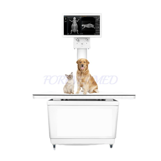 32KW Dynamic Fluoroscopy Veterinary X-ray Machine 21.5" Touchscreen DAEC Flat Panel Detector 400mA Output Optional DSA Function