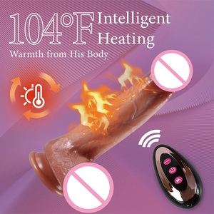 Consolador vibrador de silicona realista, máquina consolador de rotación grande, consolador de empuje con calefacción para mujeres - Product Image 4