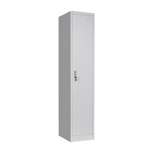 Single Door Steel Locker One Door Clothes Iron Locker Steel <b>Wardrobe</b> for Gym College With <b>Mirror</b> Cloth Hanging - Product Image 2