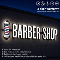 Enseigne lumineuse LED 3D personnalisée pour devanture de magasin, lettres en relief éclairées, signalétique extérieure, enseigne LED personnalisée pour entreprise