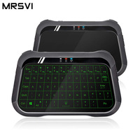 Keyboard nirkabel T18 bluetooth 2.4GHz, keyboard nirkabel Mini layar sentuh penuh plug and play portabel