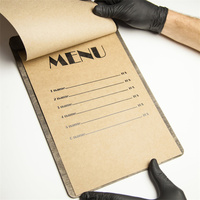 Porte-menu en bois de luxe moderne, porte-bloc-notes personnalisé avec logo, fait main, promotionnel, pour restaurant, café, hôtel