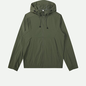 Vêtements résistants au soleil Vêtements hydrophobes à séchage rapide respirants pour l'extérieur UPF50 + Bande coupe-vent à capuche noire - Product Image 2