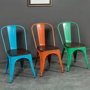 골동품 철 쌓을 수있는 레스토랑 바 다이닝 빈티지 산업 스타일 Tolixs 금속 다이닝 의자 - Product Image 3