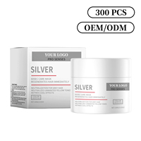 Masque capillaire argenté personnalisé en usine, best-seller, réparation rapide en 60 secondes, neutralise les cheveux gris, anti-frisottis