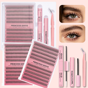 Nouveau design Kit <span class=keywords><strong>de</strong></span> <span class=keywords><strong>cils</strong></span> DIY fait main, <span class=keywords><strong>Cils</strong></span> en segments, 20P <span class=keywords><strong>de</strong></span> bouquets individuels pour extensions <span class=keywords><strong>de</strong></span> <span class=keywords><strong>cils</strong></span> en éventail, Bouquets <span class=keywords><strong>de</strong></span> <span class=keywords><strong>cils</strong></span> noués, Extensions <span class=keywords><strong>de</strong></span> <span class=keywords><strong>cils</strong></span> 10 rangées - Product Image 5