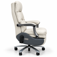 Chaise de bureau en cuir inclinable confortable avec repose-pieds pour chaise de bureau de direction, chaise de bureau de patron, chaise de bureau administrative
