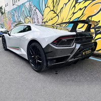 Fibre de carbone pour Lamborghini Huracan LP580 LP610 : Kit de tuning sportif, lèvre de pare-chocs avant, pare-chocs arrière, aileron arrière, capot, échappement