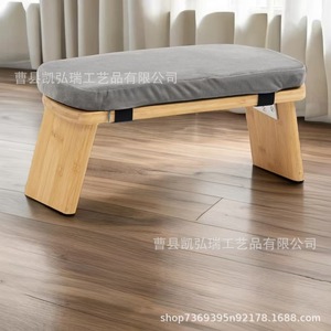 Wooden portable foldable meditation <b>stool</b>, <b>bamboo</b> yoga aid <b>stool</b>, home solid wood prayer <b>stool</b>, kneeling <b>stool</b> - Product Image 3
