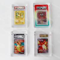 Étui de présentation et de protection personnalisé en acrylique transparent pour cartes gradées PSA, compatible avec les cartes Pokémon et autres cartes PSA, avec support de rangement pour slabs