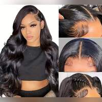 Perruque Lace Front Brésilienne 6x6 sans colle, ondulée, pré-épilée, en cheveux humains vierges HD, brun clair, avec dentelle transparente pour femme