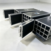 Boîte de transport pour microphone OEM ODM personnalisée, antichoc, en aluminium rigide, avec intérieur en mousse prédécoupée et roulettes robustes