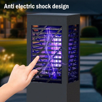 Lampe anti-moustiques LED d'extérieur - Haute puissance, choc électrique, étanche, alimentée par énergie solaire, répulsif anti-moustiques et insectes
