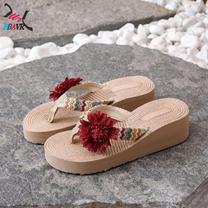 Sandalias de Mujer con Plataforma y Tacón Alto, Estilo Étnico, con Cordones de Cáñamo, Diseño Coreano, para Verano, Playa y Aire Libre - Product Image 3