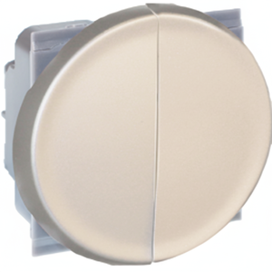 Interruptores de pared de doble botón COMETE Serie TITANE - Product Image 1