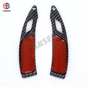 Per <span class=keywords><strong>Peugeot</strong></span> 508 208 <span class=keywords><strong>2008</strong></span> 5008 308 3008 GT SW Adesivi Estensori per Leve del Cambio al Volante DSG in ABS Fibra di Carbonio - Product Image 3