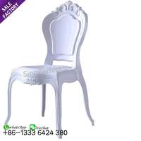 Usine directement Sinoperfect meubles décorations de mode invité fête en plein air chaise blanche en plastique meubles de mariage de luxe