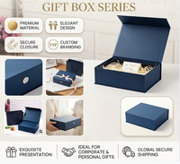 Boîte cadeau carrée pliable magnétique personnalisée avec poignée, emballage rigide en carton de luxe, matériaux recyclés