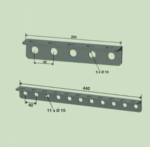 Abrazadera de Alta Calidad Resistente a la Corrosión <span class=keywords><strong>para</strong></span> <span class=keywords><strong>Postes</strong></span> de Servicios Públicos de Acero con 11/13/15 Orificios, Tipo Cruzado, <span class=keywords><strong>para</strong></span> Concreto/Madera/Metal, Modelo CT8, Colgante - Product Image 6