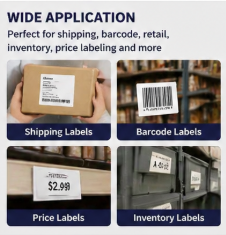 Blank 2x2 Inch Thermal Labels 750pcs Roll Black Back Waterproof 25mm Core Shipping <b>Stickers</b> - Product Image 3