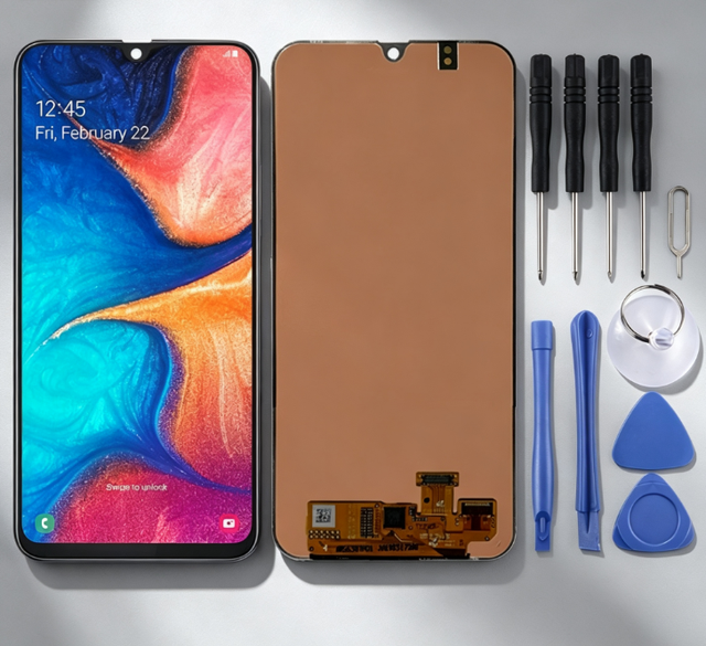 For Samsung for Galaxy A20 Original Super AMOLED Display Touch Screen Digitizer Full Assembly Replacement Part
