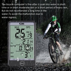 Không dây xe đạp Đồng hồ đo tốc độ đo đường <span class=keywords><strong>LCD</strong></span> đèn nền thông minh đi xe đạp máy tính - Product Image 6