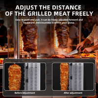 Barbecue Électrique Commercial Shawarma avec Armoire, Rôtissoire Verticale Simple/Double.