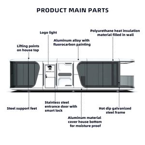 सभी में एक सांस लेने योग्य प्रीफैब छोटे घर पूर्ण रसोई बाथरूम और अपार्टमेंट और विला उपयोग के लिए नींद क्षेत्र - Product Image 2