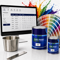 Peinture automobile 1K couleur unie durable et résistante aux intempéries, largement utilisée dans les ateliers d'entretien automobile