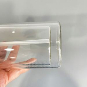 Verre à sublimation vierge 20oz, double paroi, transparent, forme droite et étroite, effet globe à neige, avec couvercle en bambou et paille, pour vinyle, entrepôt USA - Product Image 5