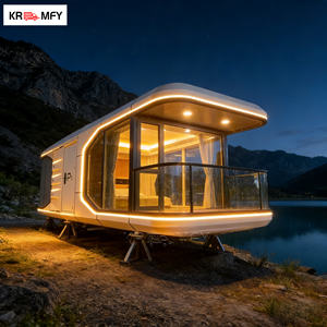 Villa de luxe préfabriquée en conteneur, structure capsule spatiale, construction rapide, ossature en acier, panneaux sandwich, écologique, faible coût - Product Image 3