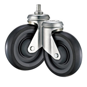 4 ''5'' Supermarkt Einkaufs wagen PU/TPR Trolley Räder Rollen Aufzug Rollen Schwenkbare Handwagen Räder für Einkaufs zentrum - Product Image 6