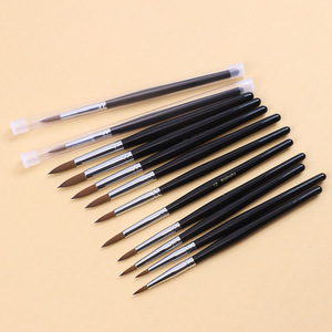 Pinceau à ongles Kolinsky avec manche en bois, logo personnalisé, pinceau pour poudre acrylique pour salon professionnel - Product Image 3