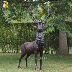 Decoración de jardín Metal Animal Escultura Skyfall <span class=keywords><strong>Película</strong></span> Bronce Ciervo Estatua - Product Image 2