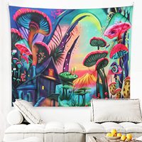 Tapisserie murale en polyester avec motif racines d'arbre cosmique noir, impression HD, résistante à la décoloration, décoration murale, vente en gros, lavage à la main