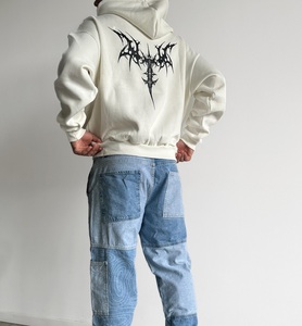 Sudaderas con Capucha para Hombre, Estilo Grunge Y2K, Estampado Gráfico Gótico, Corte Holgado, Oversize, de Algodón Francés, Personalizadas al por Mayor - Product Image 3