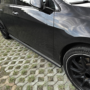 Amp Z Side Skirts For Volkswagen Golf 7 7.5 Gti Gtd Gte R 2013 2019 Piano Black Carbon Fiber Texture Polished Finish - Product Image 3