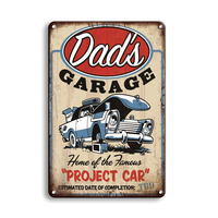 Fábrica al por mayor personalizado de alta calidad impreso y en relieve Vintage motocicleta coche bicicleta pared decoración Metal estaño signos
