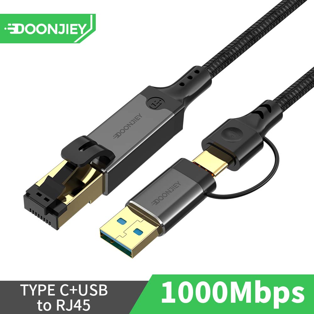 Puce principale grise Type-C+USB 2-en-1 1000 Mbps