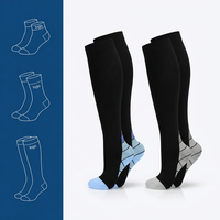 Chaussettes de football longues de qualité supérieure avec logo personnalisé, respirantes, hautes jusqu'au genou, pour le basketball, le football et le soccer