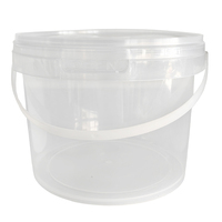 Tambours de stockage en plastique transparent de 5 gallons couleurs personnalisables durables seau à boisson en plastique réutilisable pour polyvalent