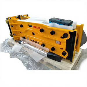 Martillo Hidráulico SOOSAN SB121 Tipo Abierto para Excavadora, Accesorio para Demolición de Roca con Cinceles de 155 mm y Repuestos - Product Image 1