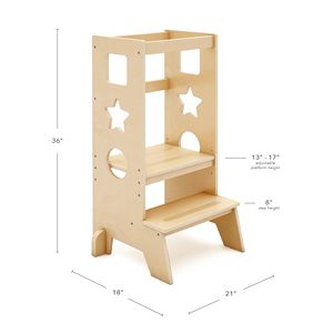 JQ Toddler Kitchen Helper <strong>Folding</strong> Montessori Adjustable Complete Children Kids Learning Tower <strong>Wooden</strong> <strong>Step</strong> <strong>Stool</strong> 2025 - Product Image 5