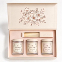 Boîte à bougies de luxe personnalisée, emballage rigide pour bougies, boîte cadeau pour pots à bougies vides avec couvercles