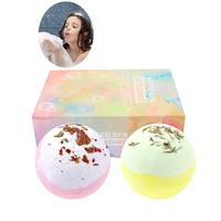 Bombes de bain naturelles organiques pour la maison SPA bombes de bain fizzies faites à la main soins de la peau douche vapeurs arc-en-ciel riche bain moussant bombes de sel