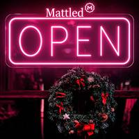 Letrero Luminoso LED Abierto para Escaparate de Negocio |   Luz para Tienda, Barbería, Cafetería, Restaurante |   Señalización Regulable |    Precio de Fábrica