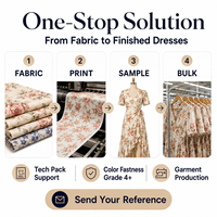 Robe midi florale en viscose, imprimé personnalisé, tailles EU/US XS-3XL, échantillon rapide en 7 jours, qualité AQL 1.25, support du pack technique