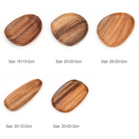 Plateau en bois d'acacia créatif, forme irrégulière, idéal pour servir des snacks, des amuse-gueules, des fruits, du pain et autres articles de cuisine – Vente en gros